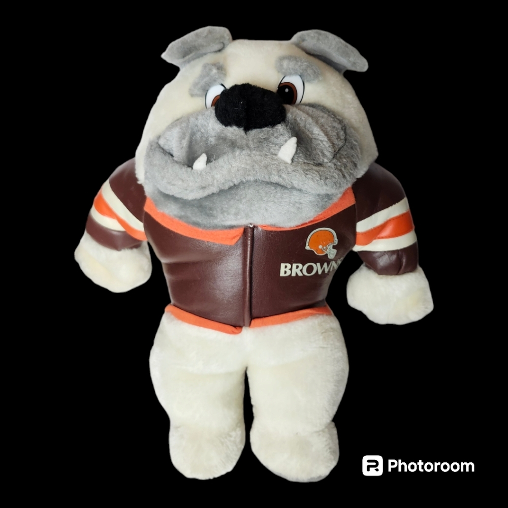 Cleveland Browns Vintage 1998 Bulldog Plush NFL Play Football
